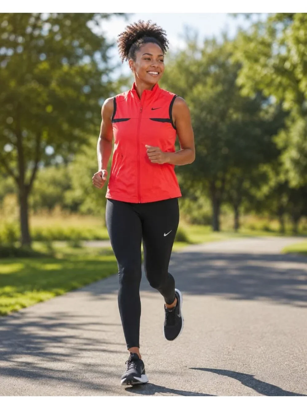 Nike Dri-FIT Women’s Running Vest Orange Size S Full Zip Athletic - Picture 10 of 10